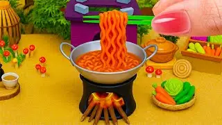 How To Make Miniature Cooking Chicken Fried With Buldak Noodle Recipe Tutorial
