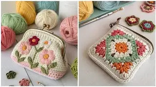 Beautiful Crochet Pouch Wallet Designs | Crochet Pouch Wallet Designs Ideas. 