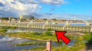 ARIZONA FLOODING: TEMPE TOWN LAKE IS  SPILLING OVER! 