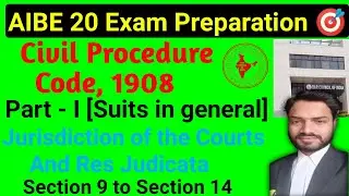 AIBE 20 Exam Preparation 🎯 | Civil Procedure Code, 1908 | Jurisdiction & Res Judicata #aibe20 #exam 