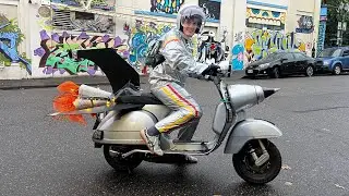 Natasha's Vespa P200 Rocket Ship for Halloween