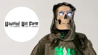10FT Towering Reaper Animatronic 2024 Haunted Hill Farm Unboxing & Demo