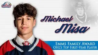 Spirit&rsquo;s Misa claims Emms Family Award as OHL&rsquo;s Top First-Year Player