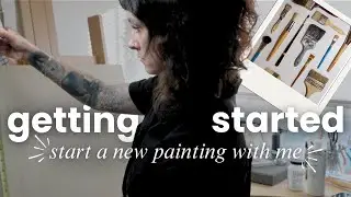 Painting My Biggest Painting Yet [ On a Time Crunch! ] | Studio Vlog