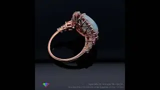 Ring Opal x P-Sapp x W-Sapp with 18K Pink Gold