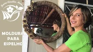 КАК РАМА ДЛЯ ЗЕРКАЛА С ЦЕМЕНТОМ И БУМАГОЙ