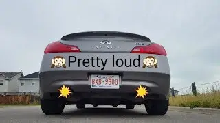 G37s Art test pipe and stock exhaust