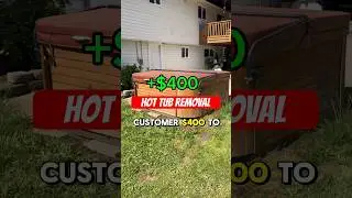 $400 Hot Tub Removal 💰 How much would you charge? #junkremoval #junkhauling  #business #sidehustle