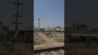 Full Sunny Day Railway Track View at Okara City Pakistan Railways