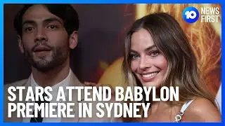 Stars Margot Robbie & Diego Calva Attend Babylon Premiere In Sydney | 10 News First