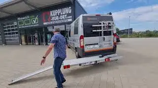 Rollerb&uuml;hne SlidePort mit 170kg Nutzlast f&uuml;r Kastenwagen, wie z.B. Fiat Ducato, MB Sprinter