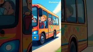 Wheels on the bus go round and round 3d animation shorts