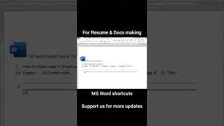 Ruler making #msword #shorts