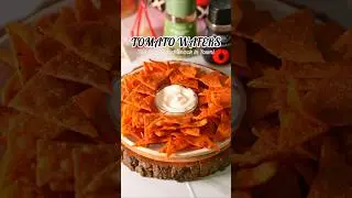 CRUNCHY TOMATO CHIPS RECIPE 🔥😍 #shorts #recipe #chips #snacks #trending #viralvideos #youtubeshorts
