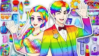 💖Paper DIY💖 KPOP DEMON HUNTERS Rumi and Jinu Colorful ✨ Hair + Makeup + Fashion Blind Box Unboxing