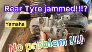 Rear brake jammed!! : brake caliper restoration and rebuild for Yamaha grand majesty/Maxam/4d9 sg20j