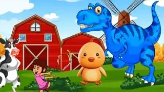 Old MacDonald Had A Farm REMIX | Nursery Rhyme | Dinosaurs | T-rex