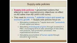 Week 6, Lecture part 11 - Supply side policies (QME4015)