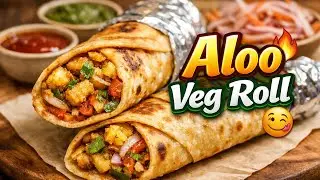  Aloo veg roll with leftover chapati,बची हुई रोटी का ऐसा जबरदस्त आलू वेज रोल बनाईए 