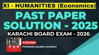 XI Humanities (2025) | ECONOMICS Solved Past Paper | Karachi Board | Important Questions & Answers |
