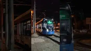 ПКТС 71 - 911ЕМ Львёнок, СМЕ 5007 - 5012 маршрут СТ прибывает на станцию Стадион Монолит