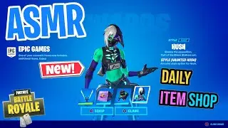 ASMR Fortnite NEW Haunted Hush Skin! Daily Item Shop 🎮🎧 Relaxing Whispering 😴💤