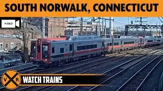 Norwalk (SoNo Tower), Connecticut, USA | Virtual Railfan  LIVE !