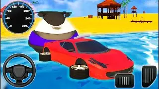 Water Surfer Car Floating Beach Drive #2 - Swimming Car Rides on the Beach - Android Gameplay