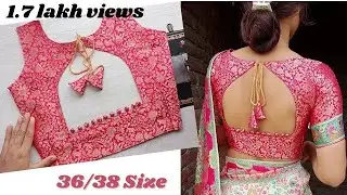 Blouse Back Neck Design Potali Button/Boat NeckBlouse Design/Latest Blouse Design/Daily wear disain
