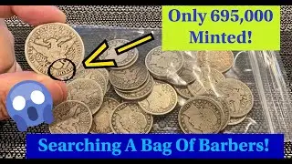 5 Low Mintage Barber Halves Found Searching A Bag!