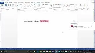 How To Use Comments in Ms Word | REVIEW MENU IN MICROSOFT WORD