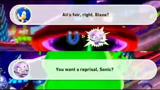 Sonic Racing: CrossWorlds - Sonic & Blaze interaction