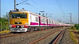 Super Speedy 12 Coach EMU Train speeding through a huge Curve | Eastern Railways