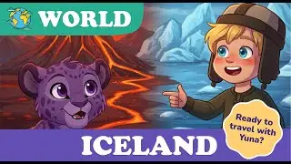Discover Iceland's Hidden Gems with Yuna! Kids Learning Cartoon | Read aloud book | ESL