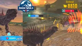 Level 28 GIGANYX 🌟 almost 9K CRITS NOW?!! (Jurassic World Alive)