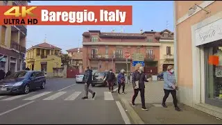 Walking tour in Bareggio, Pandemic tour | City walking explorations in 4K Display, 2021