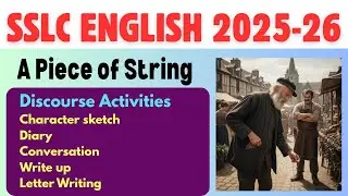 A Piece of String l SSLC ENGLISH l Discourse Activities l Character sketch of Hauchecome #sslc2026