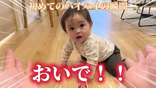 カルくん初のハイハイの瞬間！！その後の旦那の行動がヤバすぎた…笑