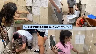 TRANSFORMAÇÃO do banheiro!🔨🚽 PROBLEMAS no encanamento #5
