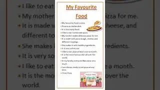 Essay on My Favourite Food-Pizza #shortsyoutube #easytolearn #essaywriting#essay#englishessay#Shorts
