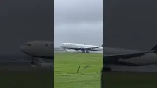 Wet Delta 767-300 take off at Edinburgh Airport #aviation #delta #takeoff ff