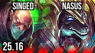 SINGED vs NASUS (TOP) | EUW Master | 25.16