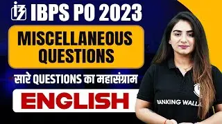 IBPS PO PRE 2023 | Miscellaneous Questions | Concepts Of English Grammar | English By Aanchal Mam