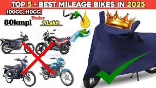 Top - 5 Best Mileage Bikes in 100cc, 110cc 2025lHighest Mileage Bike|Price|Mileage|Engine|MMH