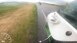 LAP Around Wet Luttenbergring ZXR 400  - Helmet Cam