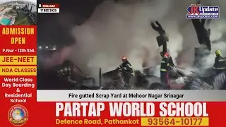 Fire gutted Scrap Yard at Mehoor Nagar Srinagar