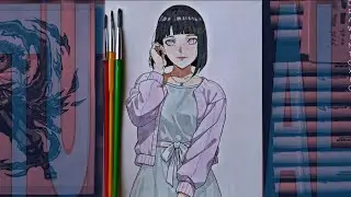 How to colour Anime drawings with watercolor 🎨