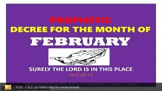 Prophetic Decree for the month of February 2026