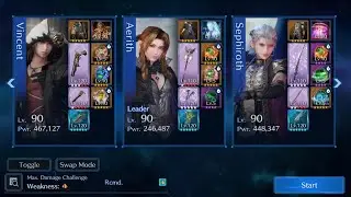 [FF7 : EC] Max Damage Challenge Weakness : Earth (30m score)