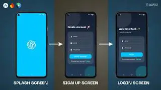 Splash Screen + Signup Screen + Login Screen | 3 in 1 App Flow | Android Studio, Firebase, Compose